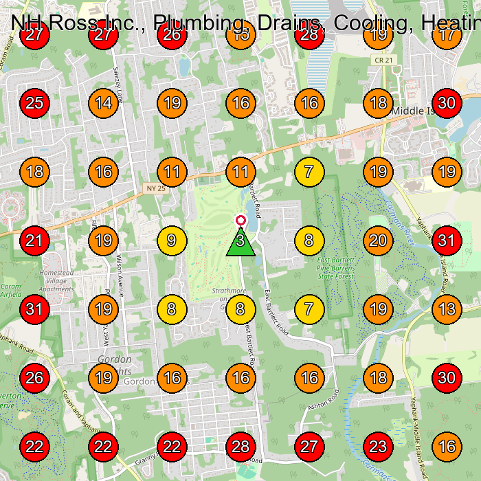 NH Ross Inc., Plumbing, Drains, Cooling, Heating & Electrical GeoGrid visibility map for Air Conditioning Contractor in None